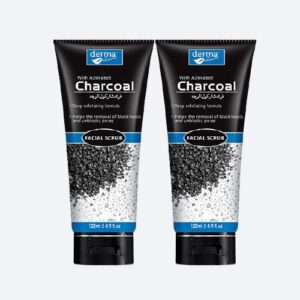 Derma Clean Charcoal Facial Scrub (120ml) Combo Pack