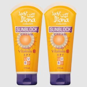 Lady Diana SPF60 Sunblock Cream (170ml) Combo Pack