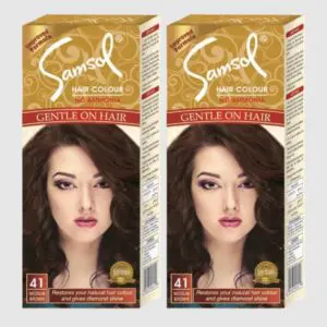 Samsol Hair Color Medium Brown (50ml) Combo Pack