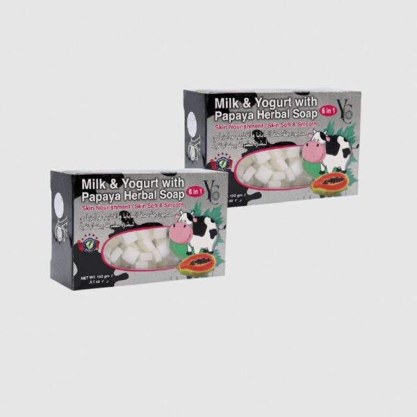 YC Milk & Yogurt Papaya Herbal Soap (100gm) Combo Pack Rs400-min