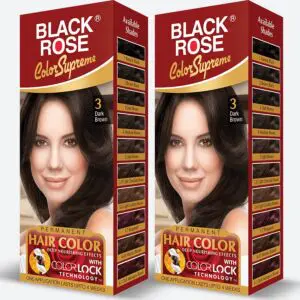 Black Rose Color Supreme Dark Brown #3 (Combo Pack)