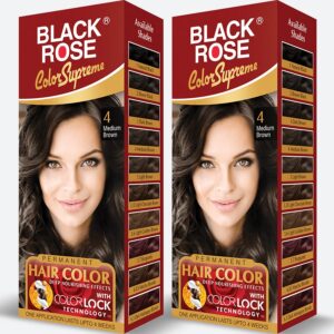 Black Rose Color Supreme Medium Brown #4 (Combo Pack)