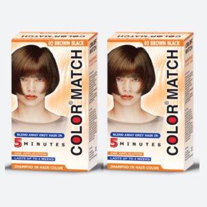 Color Match Hair Color Brown Black 02 (Combo Pack)