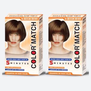 Color Match Hair Color Medium Brown 04 (Combo Pack)