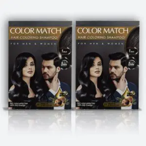 Color Match Hair Coloring Shampoo Black (Combo Pack)