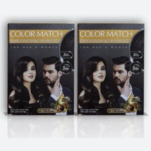 Color Match Hair Coloring Shampoo Dark Brown (Combo Pack)