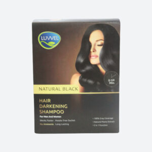 Luvvel Natural Black Hair Darkening Shampoo Pack of 12