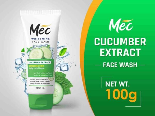 Mec Whitening Cucumber Face Wash 100gm