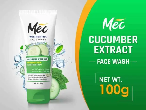 Mec Whitening Cucumber Face Wash 100gm