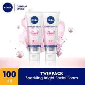 Nivea Sparkling Bright Whitening Facial Foam Pack of 2