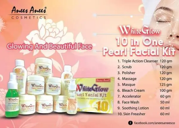 Anees Anees White Glow Pearl Facial Kit 10in1