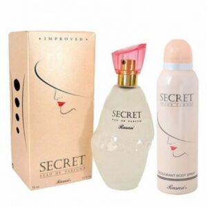 Rasasi Secret Perfume 75ml & BodySpray Deal Original