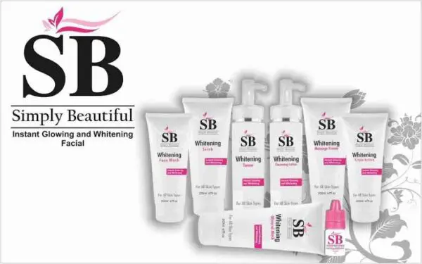 SB Complete Whitening Facial Kit Pack of 8