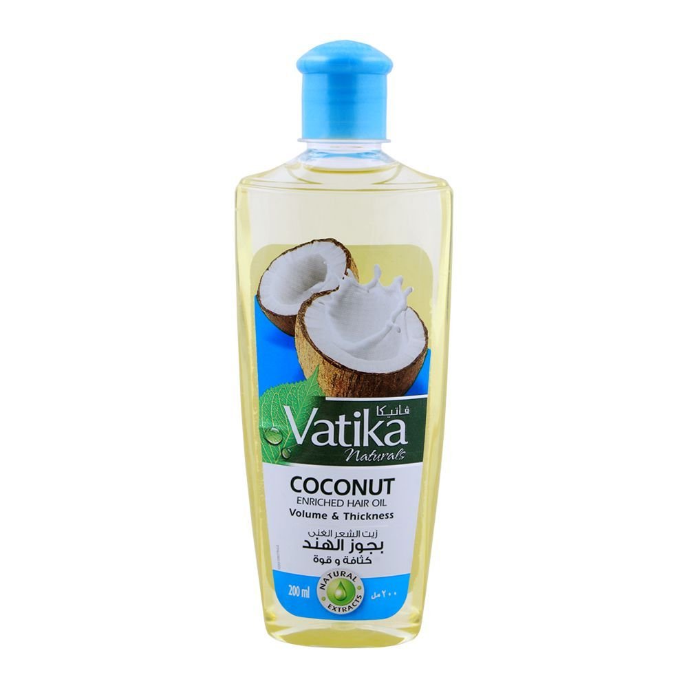 Dabur Vatika Coconut Enriched Volume & Thickness Hair Oil (200ml ...