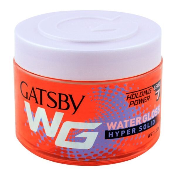 Gatsby WG Water Gloss Hyper Solid Holding Power 7 Hair Gel, Wet Look, 300gm