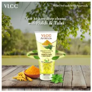 VLCC Deep Pore Cleansing & Brightening Haldi & Tulsi Face Wash (100ml)