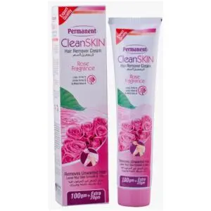Permanent Clean Skin Hair Remover Cream (Rose) 100gm+20gm