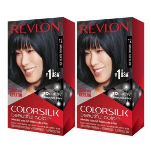 Revlon Colorsilk 12 Natural Blue Black (Combo Pack)