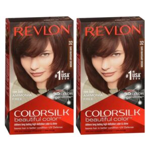 Revlon Colorsilk 32 Dark Mahogany Brown (Combo Pack)