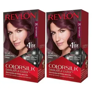 Revlon Colorsilk 34 Deep Burgundy Hair Color (Combo Pack)