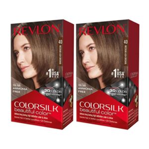 Revlon Colorsilk 40 Medium Ash Brown (Combo Pack)