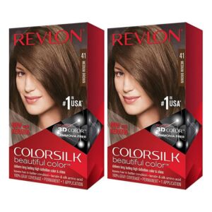 Revlon Colorsilk 41 Medium Brown Hair Color (Combo Pack)
