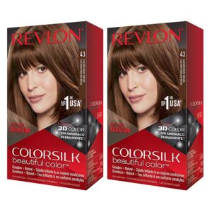 Revlon Colorsilk 43 Medium Golden Brown (Combo Pack)