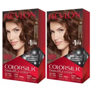 Revlon Colorsilk 46 Medium Golden Chestnut Brown (Combo Pack)