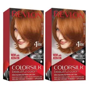 Revlon Colorsilk 53 Light Auburn Hair Color (Combo Pack)