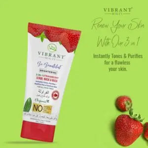 Vibrant 3in1 Strawberry Scrub + Wash & Mask (150ml)