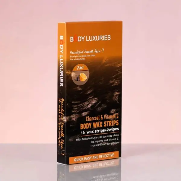 Body Luxuries Wax Strips Charcoal & Vitamin C 2in1 (16+2S)