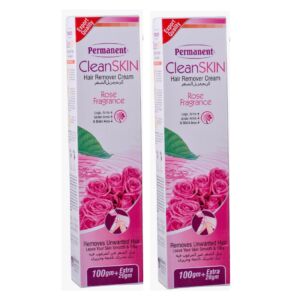 Permanent Clean Skin Hair Remover Cream (Rose) 100gm+20gm Combo Pack