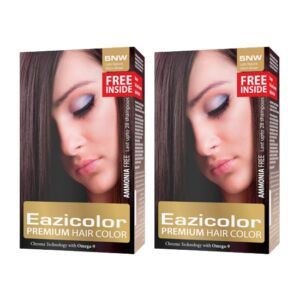 Eazicolor Premium Hair Color 5NW Light Natural Warm Brown Combo Pack