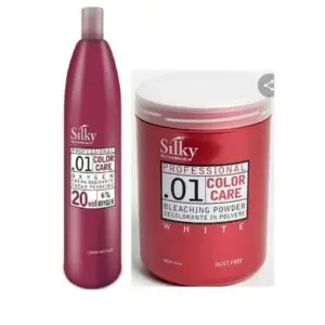 Silky Professional Skin Polishing Kit (Bleaching Powder 500gm + Vol 20% 1000ml)