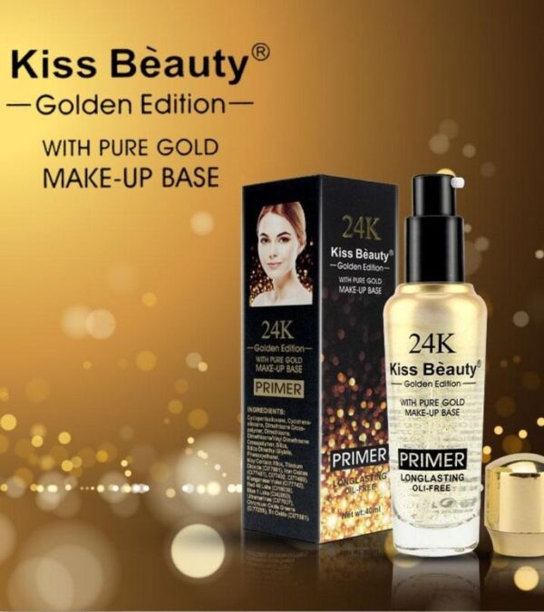 Kiss Beauty 24K Gold Matte Primer Oil Free Long Lasting (40ml)
