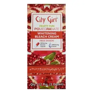 City Girl Pomegranate Whitening Bleach Cream (Pack of 12)