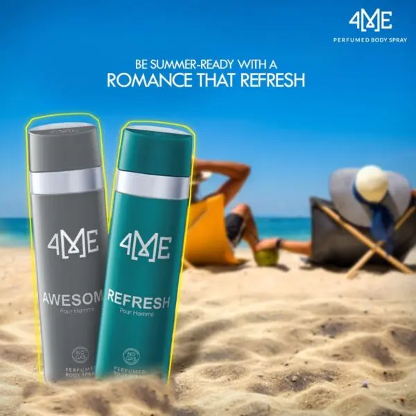 4ME Body Spray Awesome & Fresh (120ml Each) Pack of 2