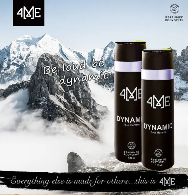 4ME Dynamic Perfumed Body Spray (120ml) Pack of 2