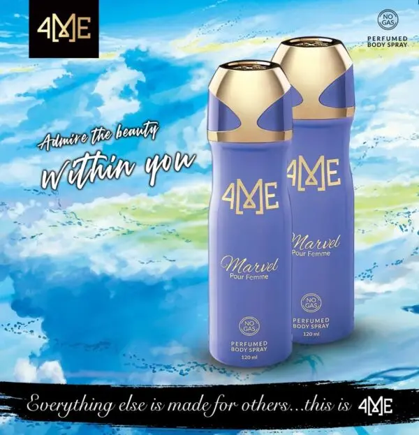 4ME Marvel Perfumed Body Spray (120ml) Pack of 2