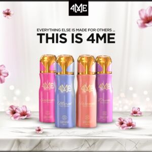 4ME Perfumed Body Sprays (120ml Each) Pack of 4