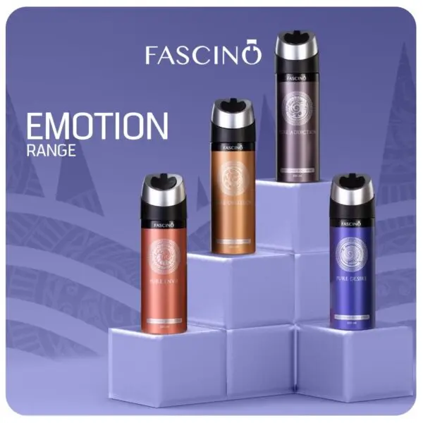 Fascino Emotion Range Perfumed Body Sprays (200ml) Pack of 4