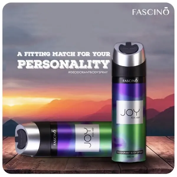 Fascino Joy For Him Body Spray (200ml) Pack of 2