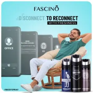 Fascino Perfumed Body Sprays (200ml Each) Pack of 3 Combination