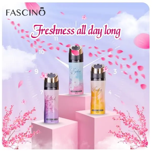 Fascino Perfumed Body Sprays (200ml) Pack of 3 Combination