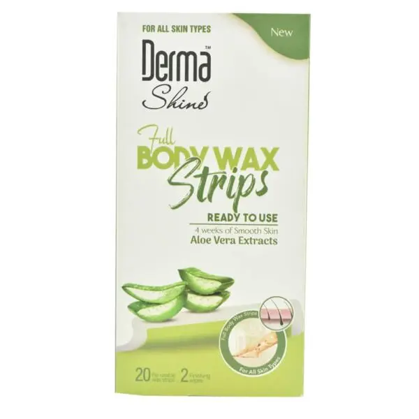 Derma Shine Full Body Wax Strips Aloe Vera Extracts (20 Pcs)