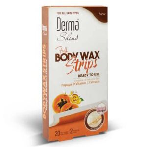 Derma Shine Full Body Wax Strips Papaya Extract (20 Pcs)