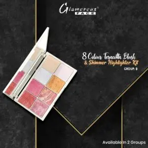 Glamorous Face 8 Color Highlighter & Blushon Kit