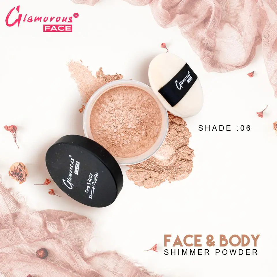 6 Pcs Set - Single Loose Face & Body Shimmer Powder Extra Shine