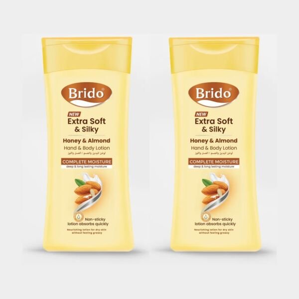 Brido Extra Soft & Silky Honey & Almond Lotion (Medium) Combo Pack