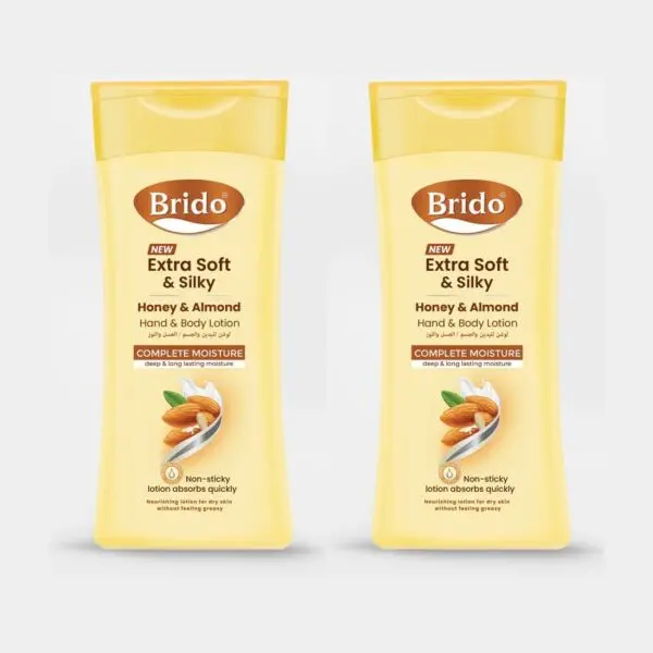 Brido Extra Soft & Silky Honey & Almond Lotion (Medium) Combo Pack